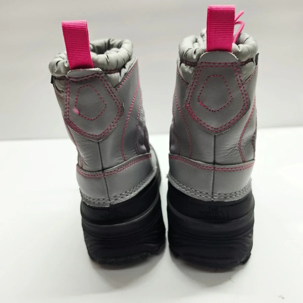 The North Face Alpenglow Winter Boots Kids 13 Grey Pink Waterproof NF0A2T5P